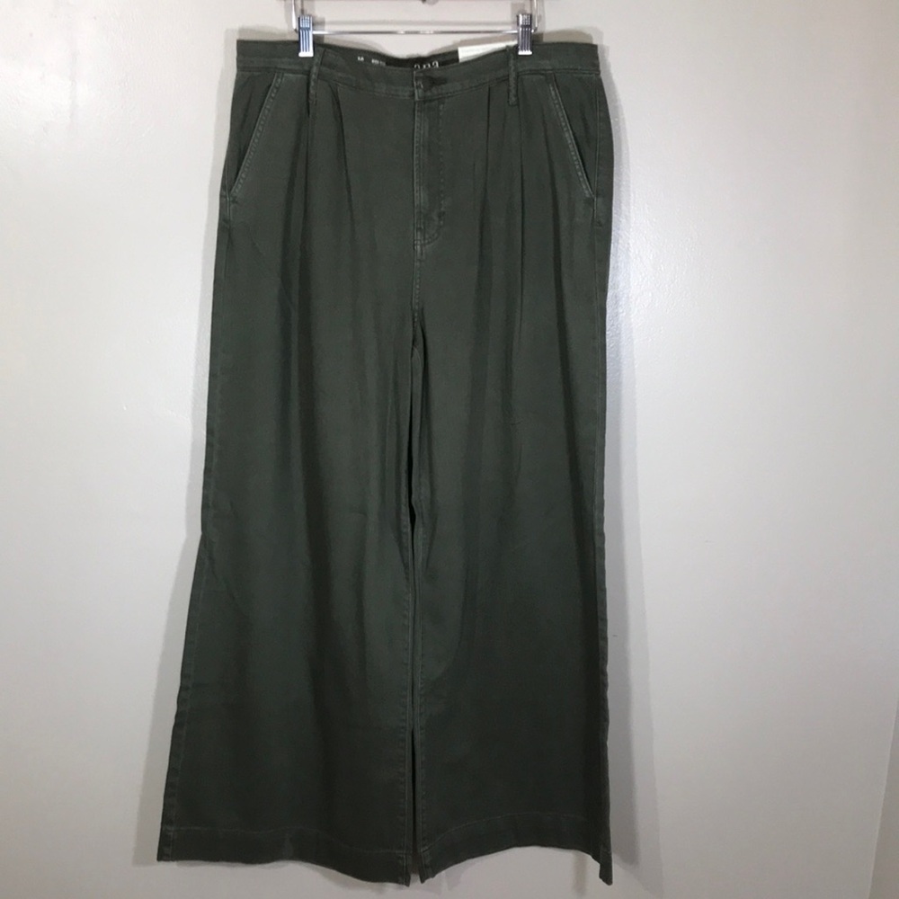 ANA Women's 16 Oregano Green Wide Leg Pant Y2k Baggy Boho NEW
